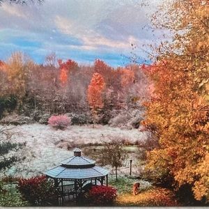 Canvas print finished sides Photo out our back yard last fall